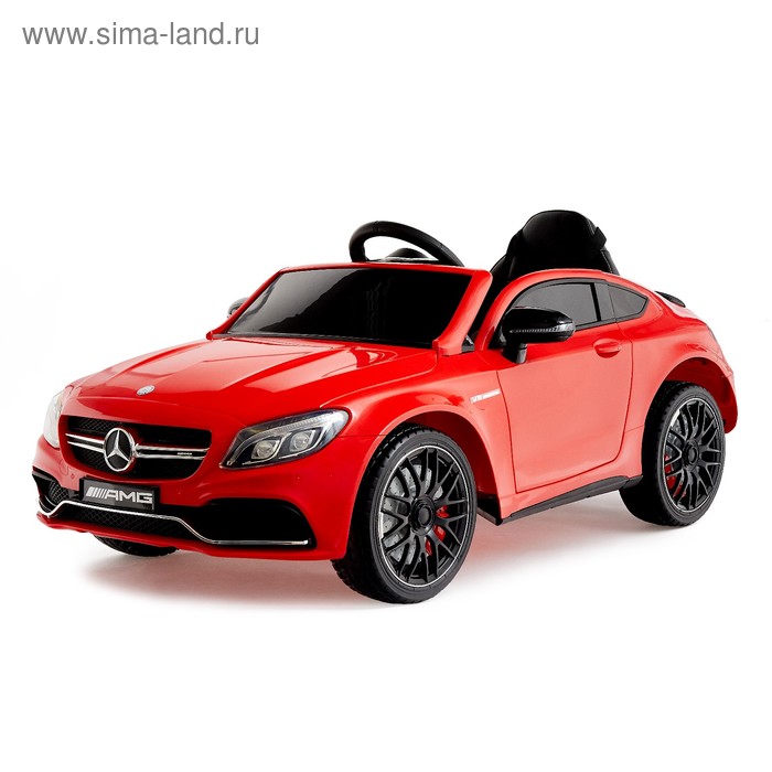 Электромобиль MERCEDES-BENZ C63 S AMG, EVA колёса, цвет красный