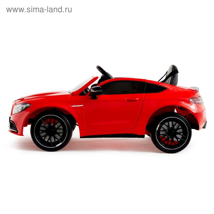 фото Электромобиль mercedes-benz c63 s amg, eva колёса, цвет красный