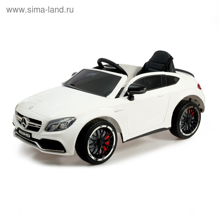 Электромобиль MERCEDES-BENZ C63 S AMG, EVA колёса, цвет белый электромобиль mercedes benz c63 s amg цвет белый eva колеса 4351837