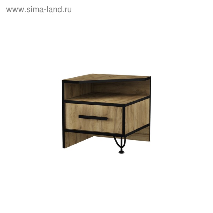 

Тумба прикроватная 1 ящик Лофт 400х400х400 крафт золотой