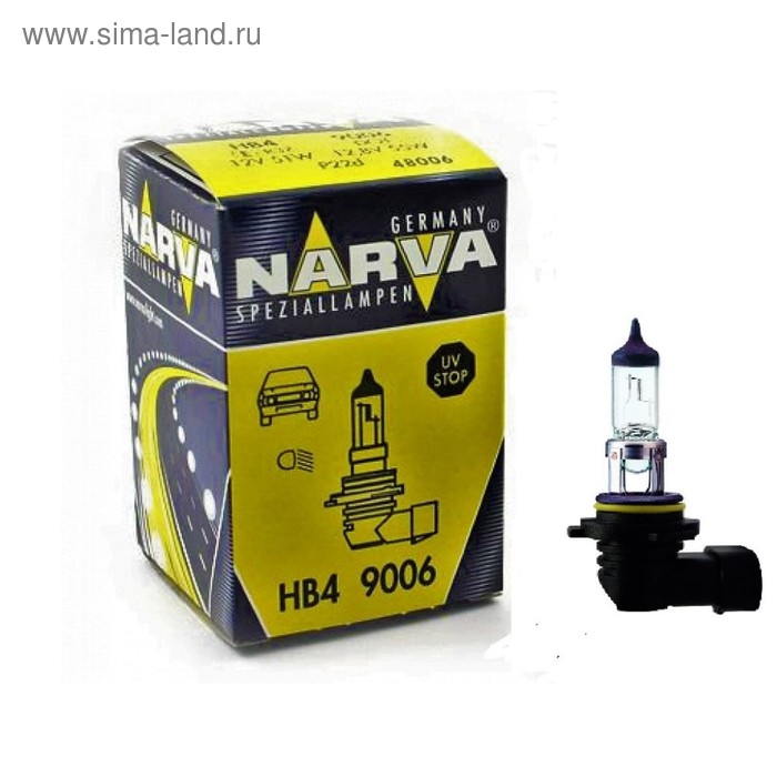 Лампа автомобильная Narva Rally, HB4, 12 В, 70 Вт, 48026 лампа автомобильная narva rally h4 12 в 100 55 вт 48911