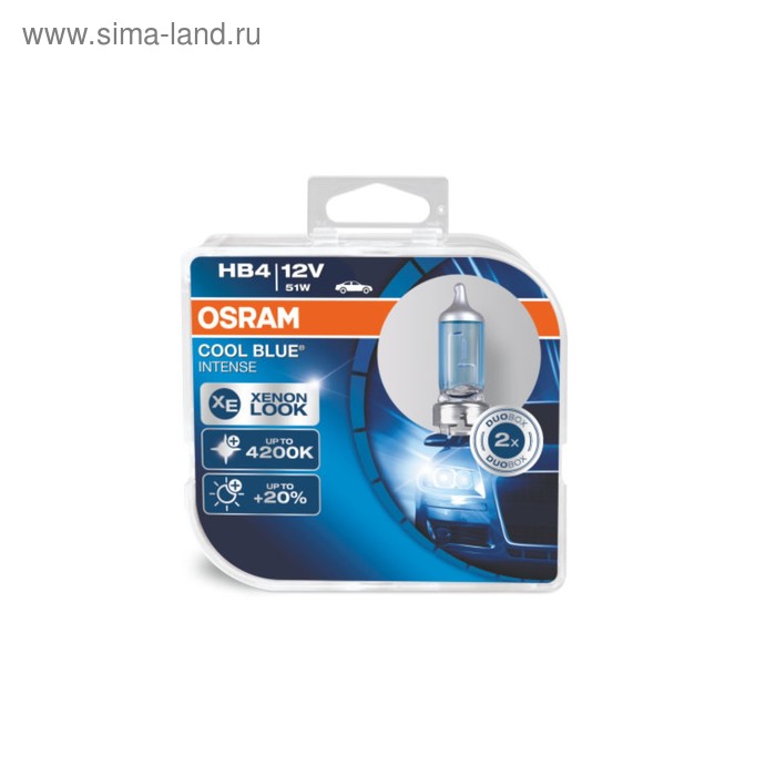 фото Лампа автомобильная osram cool blue intense, hb4, 12 в, 51 вт, набор 2 шт, 9006cbi-hcb