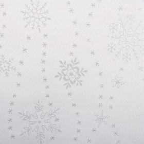 

Скатерть Этель «Серебряные снежинки» белый, 150*180 см, 115 ±10 гр,100% п/э