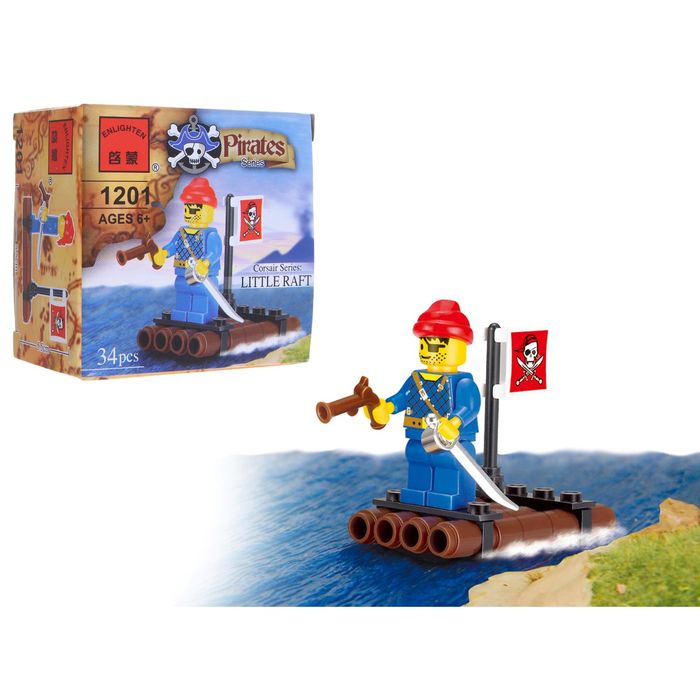 Конструктор «Пират на плоту», 34 детали
