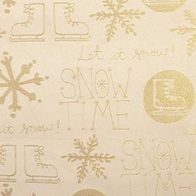 

Скатерть Этель "Snow time" цв.золотой, 150*220 см, 115 ±10 гр,100% п/э