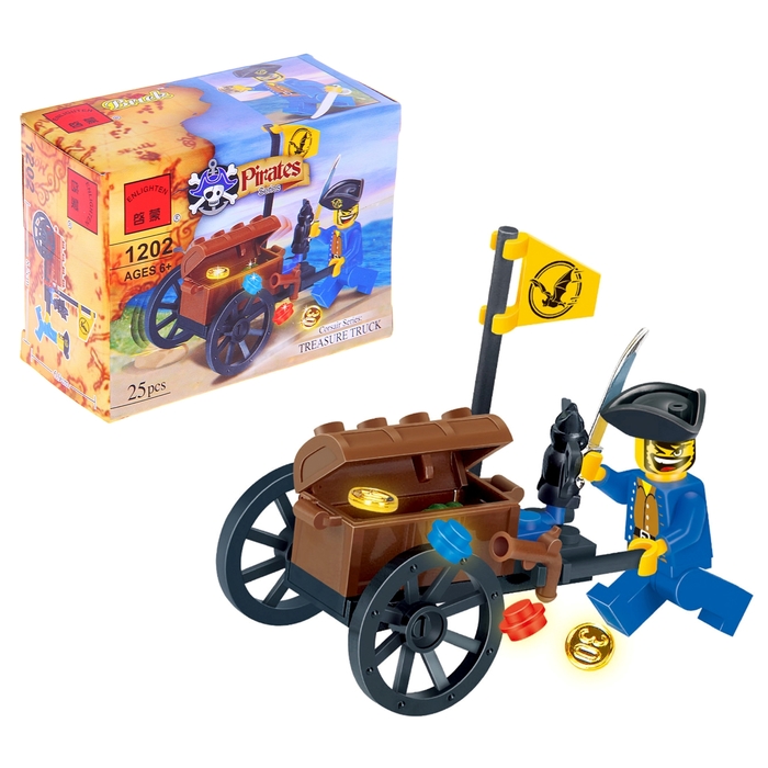 Конструктор «Тележка с сокровищами», 25 деталей