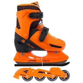 

Коньки ледовые раздвижные 223G с роликовой платформой, PVC колеса, размер 30-33