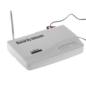 

Охранный GSM комплект сигнализаций, модель SEC-01, 4-проводных и 6-беспроводных зон, белый