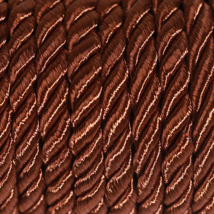 Шнур витой, d = 5 мм, 10 ± 1 м, цвет коричневый