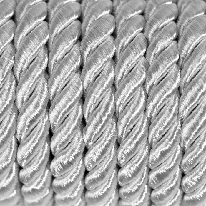 Шнур витой, d = 8 мм, 10 ± 1 м, цвет серебряный
