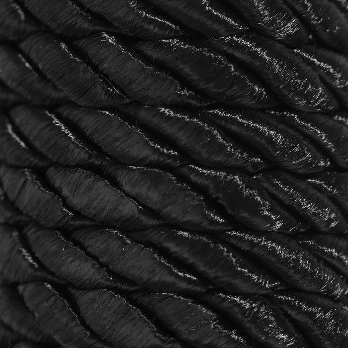 Шнур витой, d = 8 мм, 10 ± 1 м, цвет чёрный