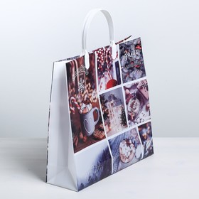 

Пакет подарочный пластик «Новогоднее фото», 30 × 5 × 30 см