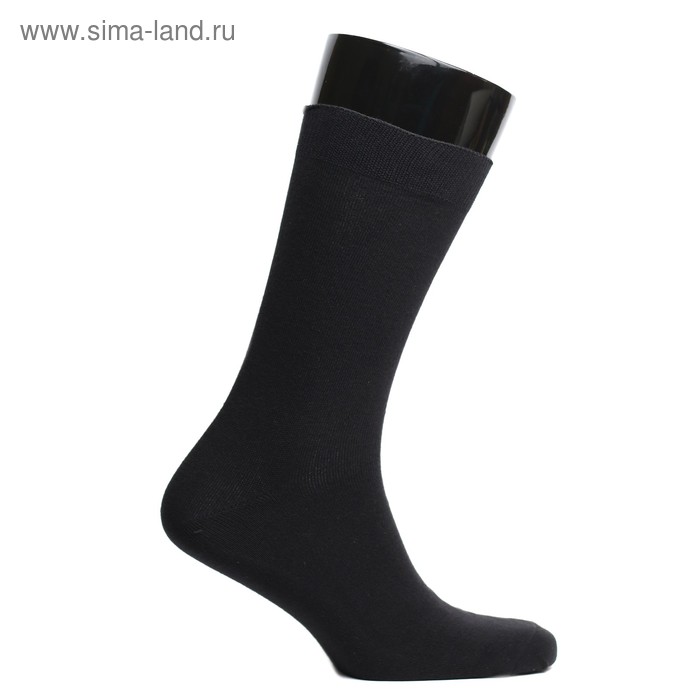 Носки мужские махровые, цвет чёрный, размер 25