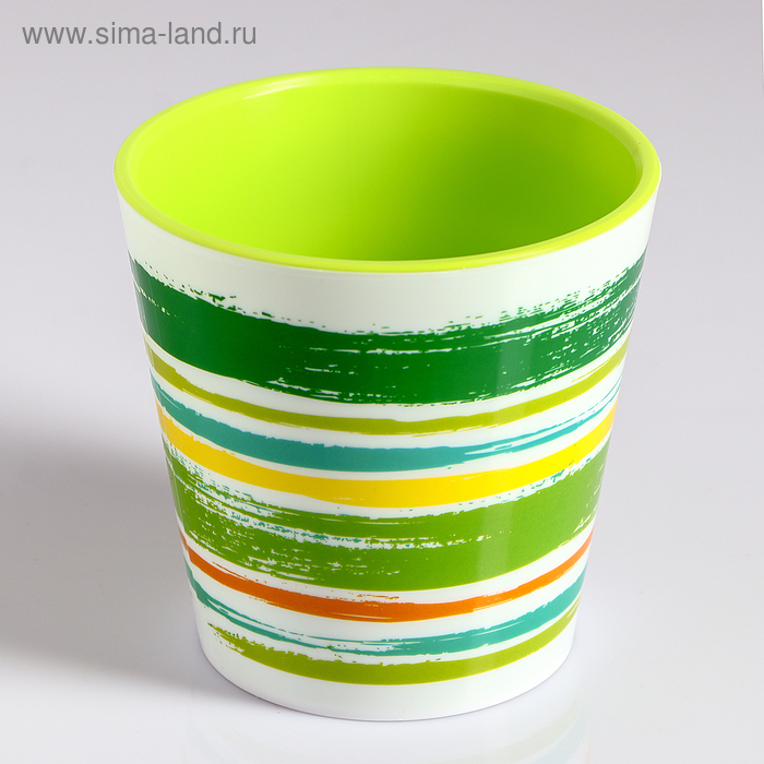 Кашпо со вставкой Краски 11 л цвет зелёный 132₽