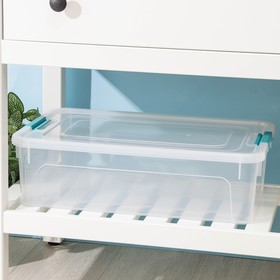 

Контейнер для хранения с крышкой Smart Box, 14 л, 49×32×14 см, цвет прозрачно-бирюзовый