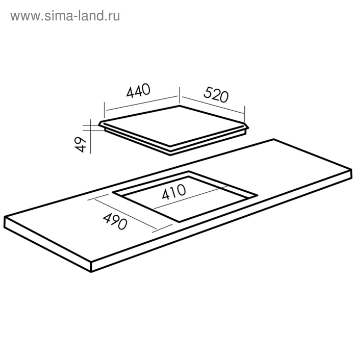

Варочная поверхность MBS PG-453IV, газовая, 3 конфорки, механическое управление, бежевая