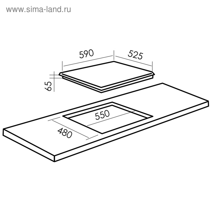 фото Варочная поверхность mbs pg-606iv, газовая, 4 конфорки, механич. управление, бежевая