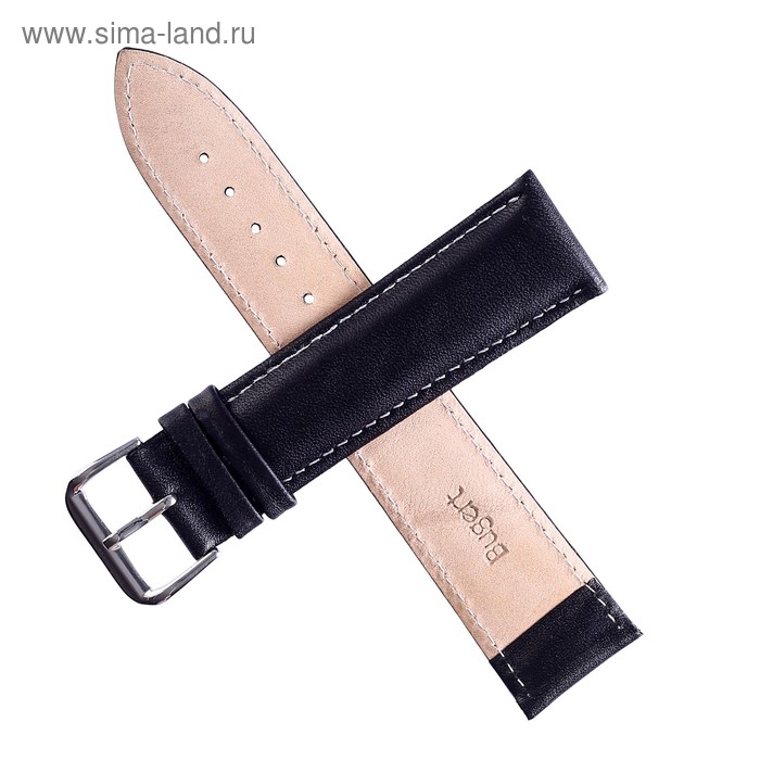 

Ремешок для часов "Bugert" 20 мм, натуральная кожа, l=20 см, черный
