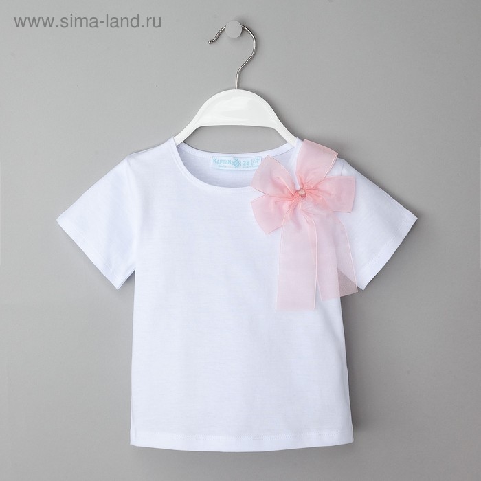 

Футболка детская KAFTAN "Бантик", р.32 (110-116 см), белый