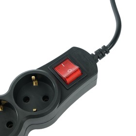 

Сетевой фильтр 5bites SP4B-110 4S, 4 розетки, 1 м, 10 А, 3х0.75 мм2, с выкл., черный