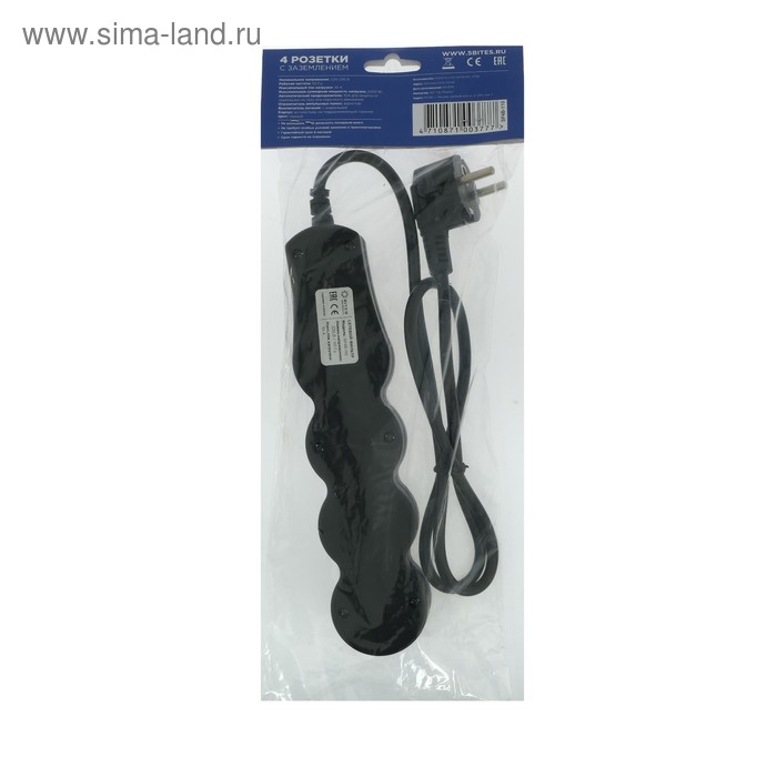 Купить Сетевой фильтр 5bites SP4B-110 4S, 4 розетки, 1 м, 10 А, 3х0.75 мм2, с выкл., черный Сетевой фильтр 5bites SP4B-110 4S, 4 розетки, 1 м, 10 А, 3х0.75 мм2, с выкл., черный