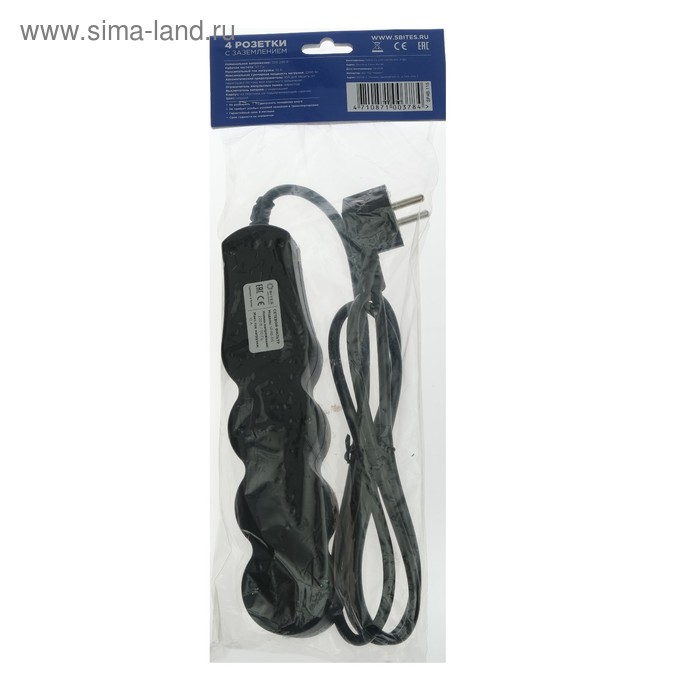 Купить Сетевой фильтр 5bites SP4B-115 4S, 4 розетки, 1.5 м, 10 А, 3х0.75 мм2, с выкл., черный Сетевой фильтр 5bites SP4B-115 4S, 4 розетки, 1.5 м, 10 А, 3х0.75 мм2, с выкл., черный