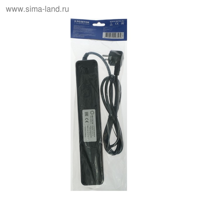 Купить Сетевой фильтр 5bites SP5B-118 5S, 5 розеток, 1.8 м, 10 А, 3х0.75 мм2, с выкл., черный Сетевой фильтр 5bites SP5B-118 5S, 5 розеток, 1.8 м, 10 А, 3х0.75 мм2, с выкл., черный