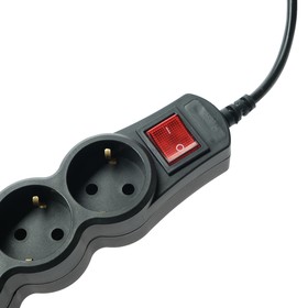 

Сетевой фильтр 5bites SP4B-130 4S, 4 розетки, 3 м, 10 А, 3х0.75 мм2, с выкл., черный