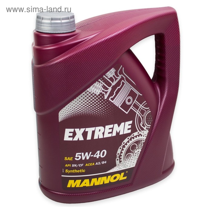масло моторное mannol extreme 5w 40 1л Масло моторное Mannol Extreme 5W-40, SN/CF, синтетическое, канистра, 4 л, (АКЦИЯ 3+1 л)