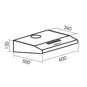 

Вытяжка MBS RUMIA 160 IVORY, плоская, 350 м3/ч, 3 скорости, 60 см, бежевая