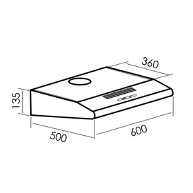 

Вытяжка MBS RUMIA 160 WHITE, плоская, 350 м3/ч, 3 скорости, 60 см, белая