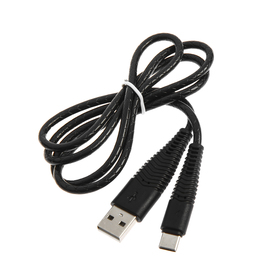 

Кабель LuazON, Type-C - USB, 1 А, 1 м, черный