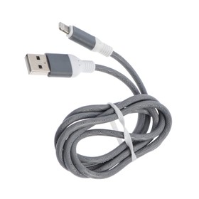 

Кабель LuazON, Lightning - USB, 1 А, 1 м, серый