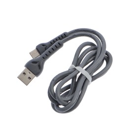 

Кабель LuazON, Type-C - USB, 1 А, 1 м, усиленный штекер, серый