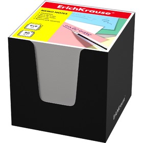 

Бумага для заметок ErichKrause, 90 x 90 x 90 мм, в чёрном картонном боксе, белый