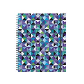 

Тетрадь А5+ на гребне, 80 листов в клетку ErichKrause Cubes, пластиковая обложка на резинке