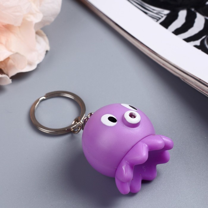 Брелок-кричалка световой "Медуза", цвета МИКС