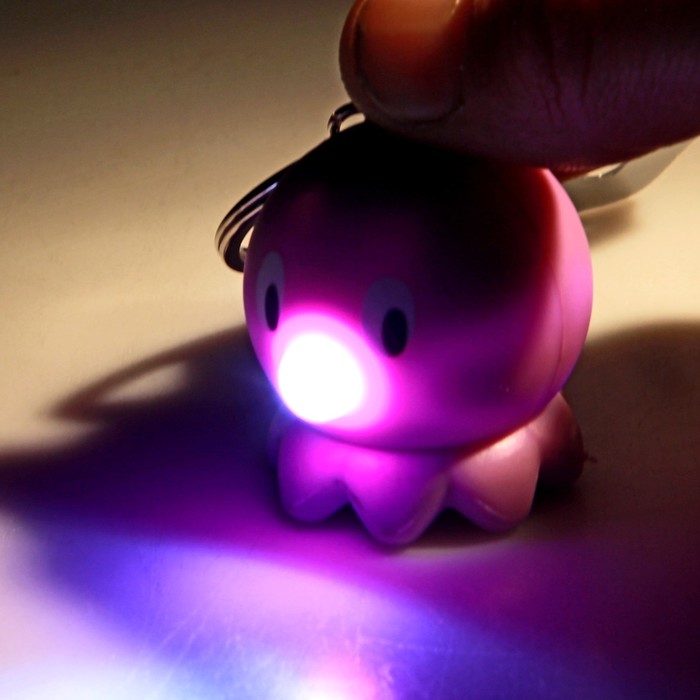 Брелок-кричалка световой "Медуза", цвета МИКС