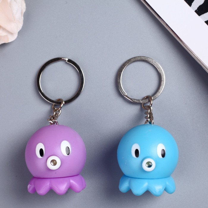 Брелок-кричалка световой "Медуза", цвета МИКС