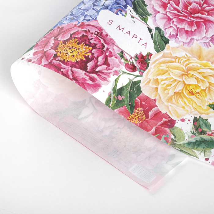 Бумага крафтовая «8 марта», цветы, 50 × 70 см