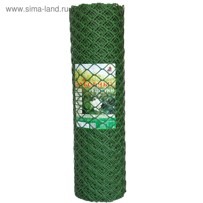 фото Сетка садовая, 1,9 × 25 м, ячейка ромб 5,5 × 5,8 см, зелёная протэкт