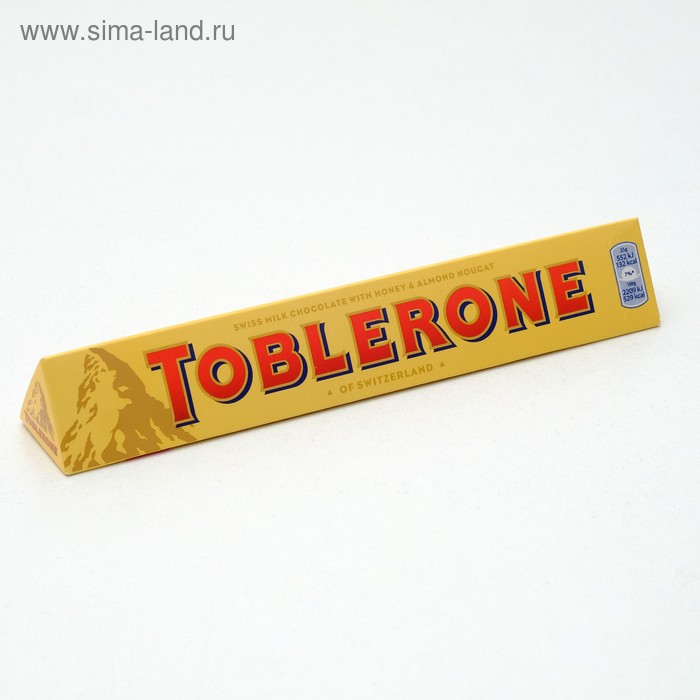 Шоколад Toblerone Milk Chocolate, 100 г шоколад toblerone белый с медово миндальной нугой 100 г