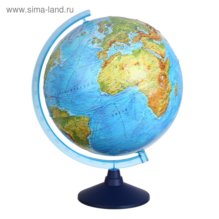  Глобус физико-политический Глобен, интерактивный, диаметр 320 мм, рельефный, с подсветкой от батареек, с очками