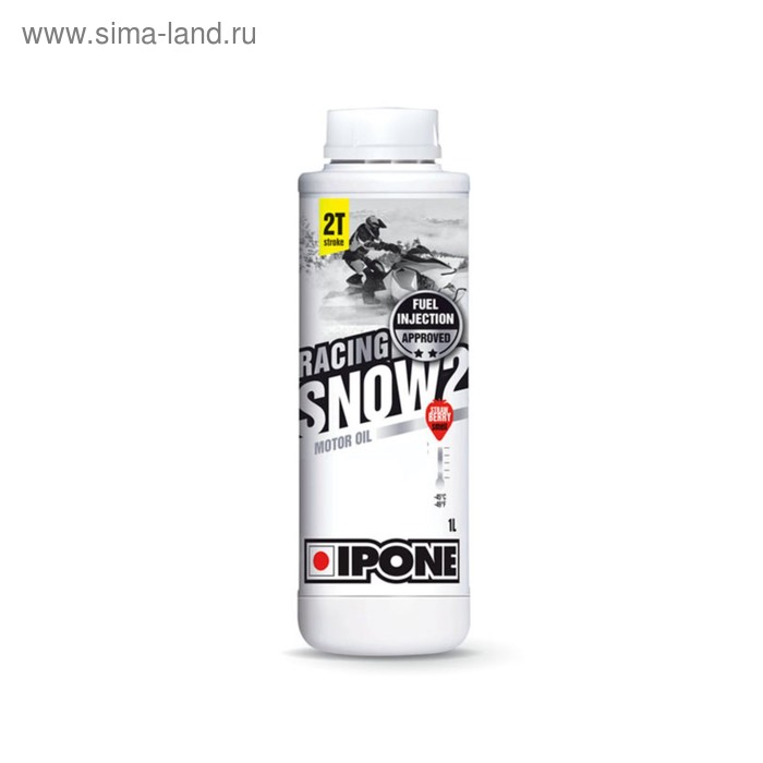 Моторное масло IPONE SNOW RACING, 2T, с запахом клубники, 1л
