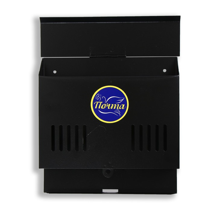 Ящик почтовый без замка (с петлёй), горизонтальный «Мини», чёрный