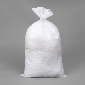 Мешок ПП, 55 × 92 см, на 50 кг, с завязкой, серый