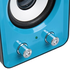 

УЦЕНКА Акустическая система 2.1 LuazON, 2*1.5Вт, сабвуфер 13Вт, 3.5/Jack/USB, 80дБ, синяя
