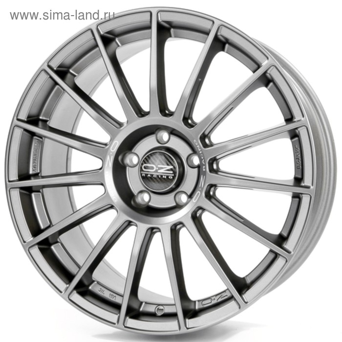 фото Литой диск oz superturismo lm 8.5x19 5x112 et44 d75.0 matt graphite silver lettering