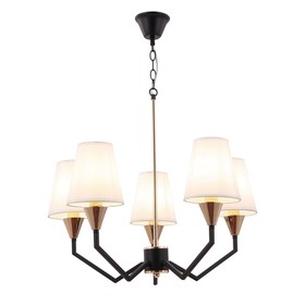 

Люстра Allegra, 5x40Вт E14, цвет чёрный