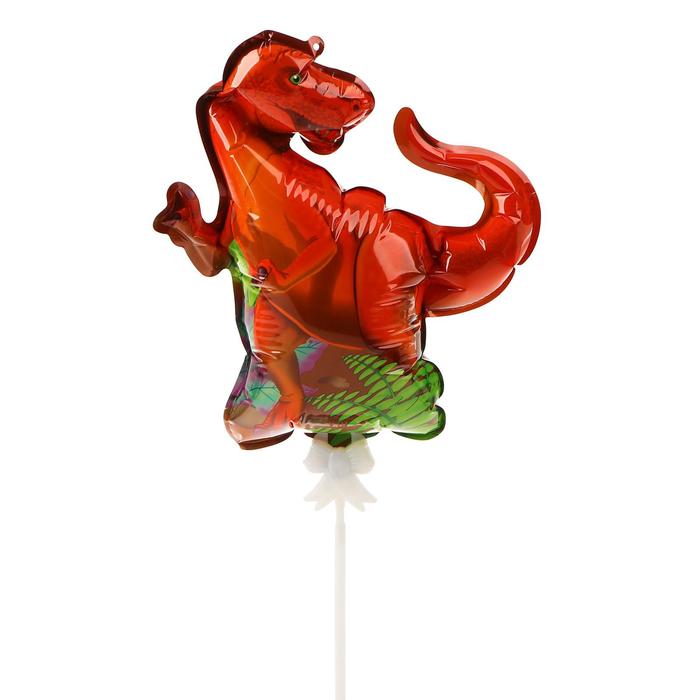 

Шар-самодув 9" «Динозавр на траве», с палочкой, топпер